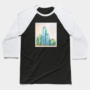 Desert Group of Cactus Baseball T-Shirt
